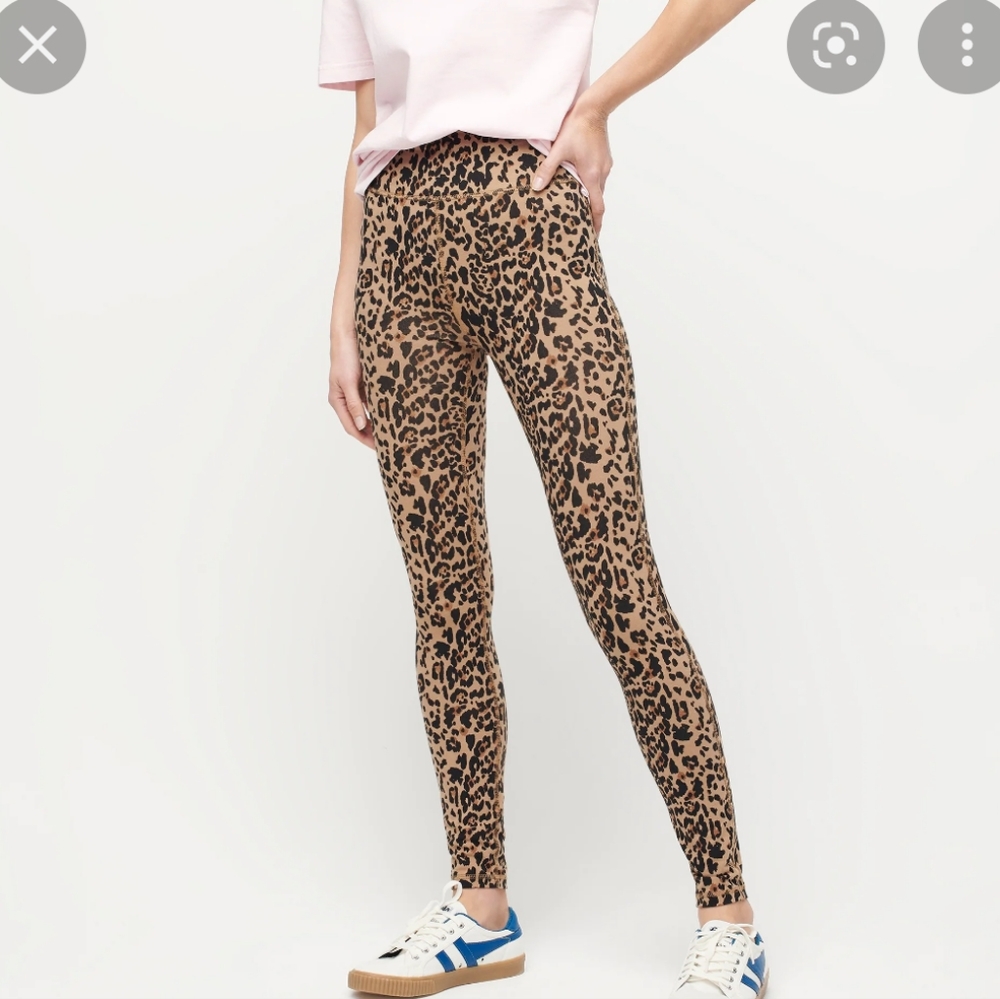 NWT JCrew 7/8 High-Rise Leopard Leggings